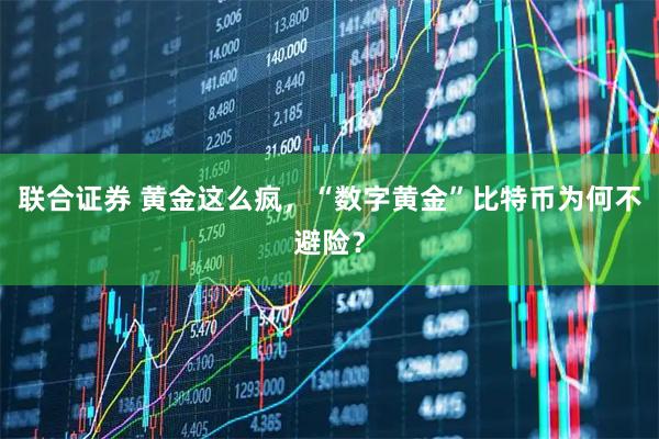 联合证券 黄金这么疯，“数字黄金”比特币为何不避险？
