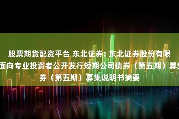 股票期货配资平台 东北证券: 东北证券股份有限公司2025年面向专业投资者公开发行短期公司债券（第五期）募集说明书摘要