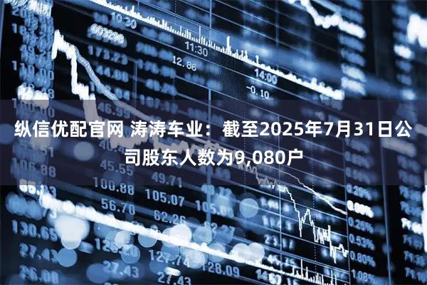 纵信优配官网 涛涛车业：截至2025年7月31日公司股东人数为9,080户